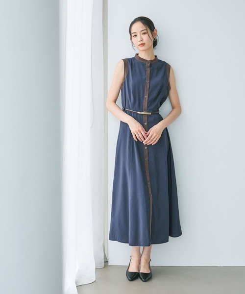Andemiu(アンデミュウ)の「ハイショクシャツワンピース/1043565(ワンピース・レディース・ベージュ/ネイビー/カーキ・FREE)」の19枚目の写真