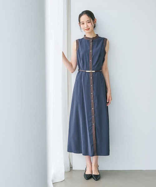Andemiu(アンデミュウ)の「ハイショクシャツワンピース/1043565(ワンピース・レディース・ベージュ/ネイビー/カーキ・FREE)」の20枚目の写真
