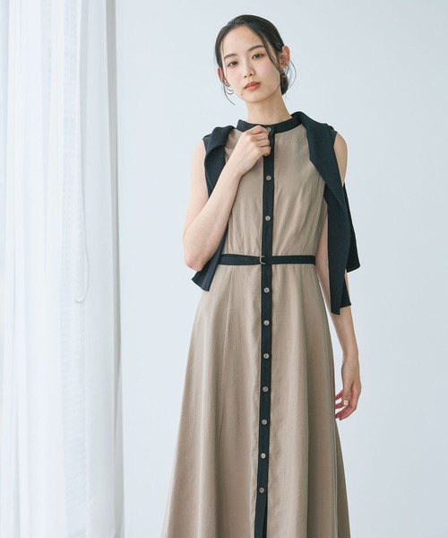 Andemiu(アンデミュウ)の「ハイショクシャツワンピース/1043565(ワンピース・レディース・ベージュ/ネイビー/カーキ・FREE)」の22枚目の写真
