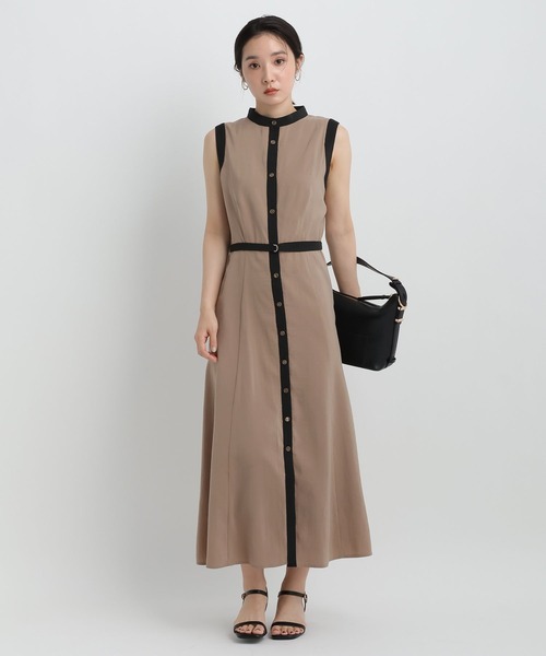 Andemiu(アンデミュウ)の「ハイショクシャツワンピース/1043565(ワンピース・レディース・ベージュ/ネイビー/カーキ・FREE)」の4枚目の写真