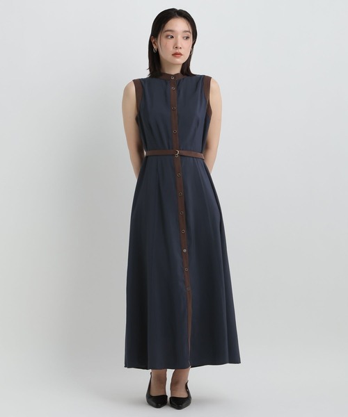 Andemiu(アンデミュウ)の「ハイショクシャツワンピース/1043565(ワンピース・レディース・ベージュ/ネイビー/カーキ・FREE)」の7枚目の写真