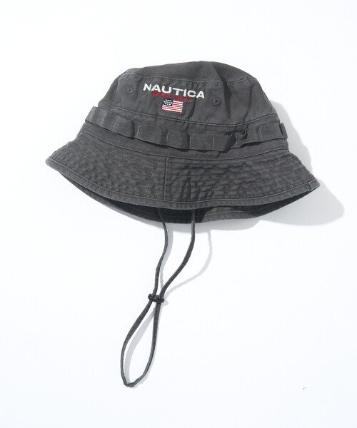 NAUTICA(ノーティカ)の「NAUTICA/ノーティカ フラッグロゴ ブーニーハット(ハット・メンズ・サックスブルー/ブラック/オフホワイト/ネイビー・ONE SIZE)」の2枚目の写真
