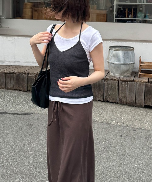 CANAL JEAN(キャナルジーン)の「El mar BASICラウンドCAPスリーブTシャツ(Tシャツ/カットソー・レディース・ブラック/チャコールグレー/ホワイト/ネイビー・ONE SIZE)」の16枚目の写真