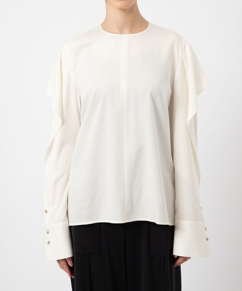AKIRANAKA(アキラナカ)の「【AKIRANAKA/アキラナカ】別注 Jesusa drape sleeve PO WH(シャツ/ブラウス・レディース・ホワイト・2)」の3枚目の写真
