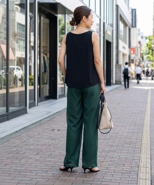 STYLE DELI(スタイルデリ)の「スクエアレースストレートパンツ(その他パンツ・レディース・ダークグリーン/ネイビー・S/L/M)」の20枚目の写真
