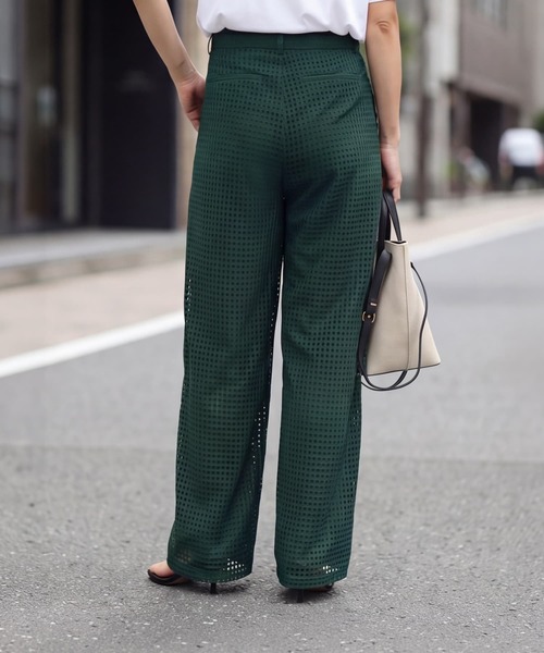 STYLE DELI(スタイルデリ)の「スクエアレースストレートパンツ(その他パンツ・レディース・ダークグリーン/ネイビー・S/L/M)」の21枚目の写真