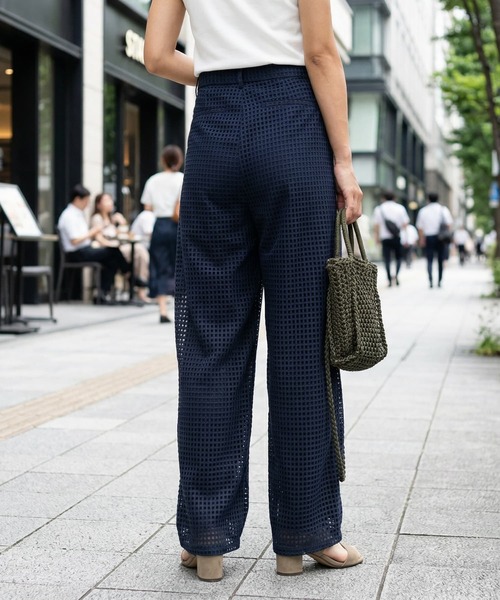 STYLE DELI(スタイルデリ)の「スクエアレースストレートパンツ(その他パンツ・レディース・ダークグリーン/ネイビー・S/L/M)」の15枚目の写真
