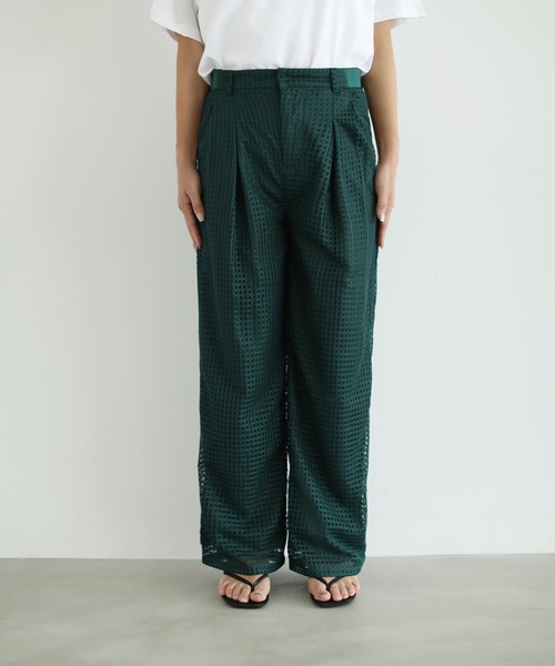 STYLE DELI(スタイルデリ)の「スクエアレースストレートパンツ(その他パンツ・レディース・ダークグリーン/ネイビー・S/L/M)」の16枚目の写真