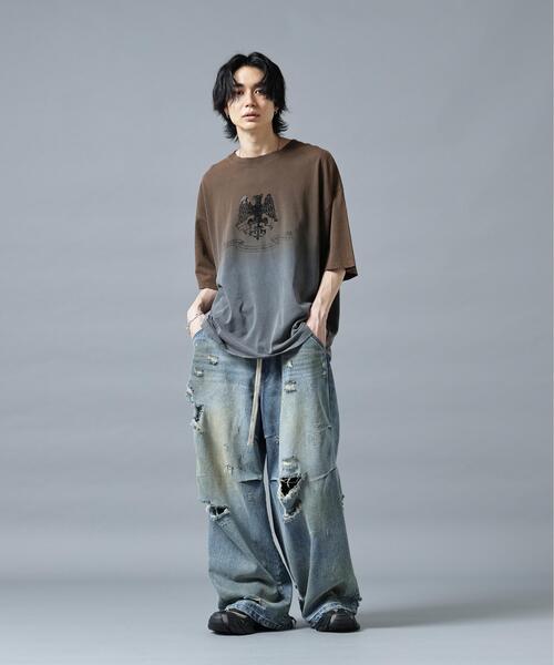 DANKE SCHON(ダンケシェーン)の「DankeSchon/ダンケシェーン/GRADATION RHINESTONE BIRD(Tシャツ/カットソー・レディース・ブラウン/ブラック・M/L)」の12枚目の写真
