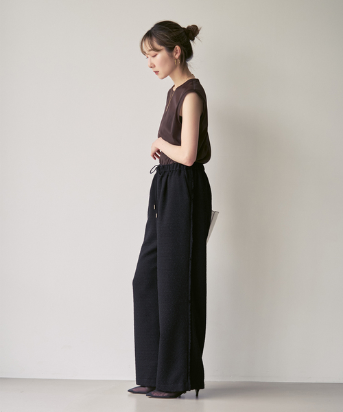 Noble(ノーブル)の「《セットアップ対応》ブークレツイードイージーパンツ(その他パンツ・レディース・ブラック/ホワイト系その他・36/38)」の12枚目の写真