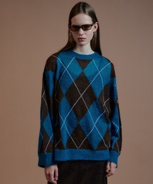 【2026Autumn PRE-ORDER】Oversized Argyle Knit/オーバーアーガイルニット