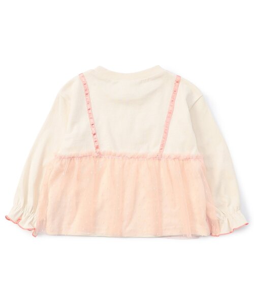 BREEZE(ブリーズ)の「【WEB限定】チュールレイヤード長袖Tシャツ(Tシャツ/カットソー・キッズ・ブラック/レッド/キナリ/ラベンダー/ブラウン・120/110/100/90/140/130)」の17枚目の写真