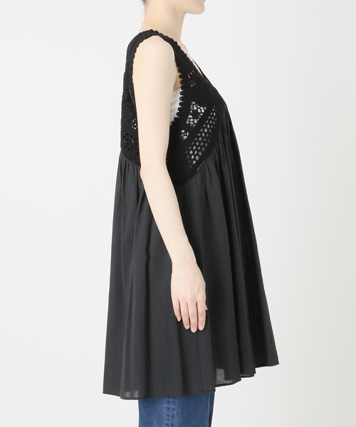 B.C STOCK（ベーセーストック）の「手洗い可 / モチーフニット接ぎチュニック（シャツ/ブラウス・レディース・ホワイト/ブラック・FREE）」の14枚目の写真