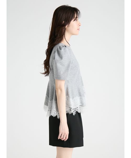 CELFORD(セルフォード)の「レーストリムペプラムカットソー(Tシャツ/カットソー・レディース・その他/ブラック/グレー/サックスブルー・F)」の12枚目の写真