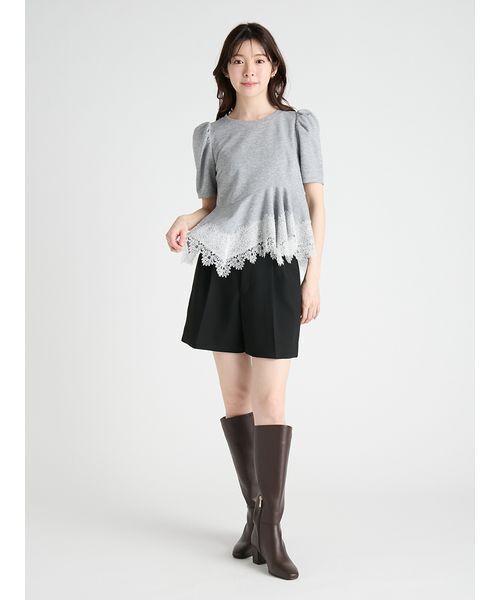 CELFORD(セルフォード)の「レーストリムペプラムカットソー(Tシャツ/カットソー・レディース・その他/ブラック/グレー/サックスブルー・F)」の18枚目の写真