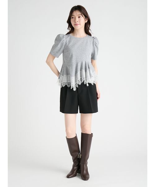 CELFORD(セルフォード)の「レーストリムペプラムカットソー(Tシャツ/カットソー・レディース・その他/ブラック/グレー/サックスブルー・F)」の19枚目の写真
