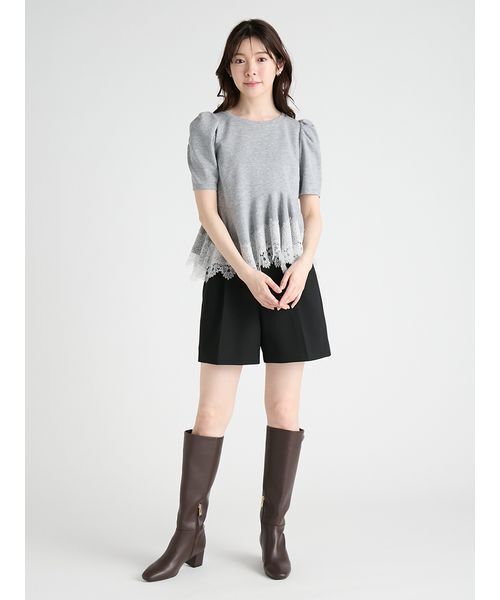CELFORD(セルフォード)の「レーストリムペプラムカットソー(Tシャツ/カットソー・レディース・その他/ブラック/グレー/サックスブルー・F)」の20枚目の写真