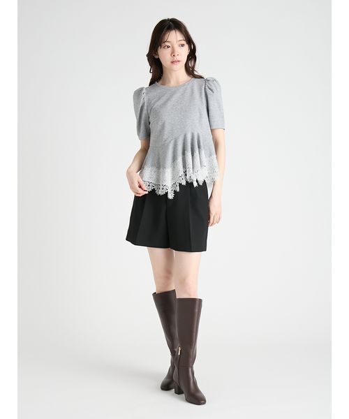 CELFORD(セルフォード)の「レーストリムペプラムカットソー(Tシャツ/カットソー・レディース・その他/ブラック/グレー/サックスブルー・F)」の21枚目の写真