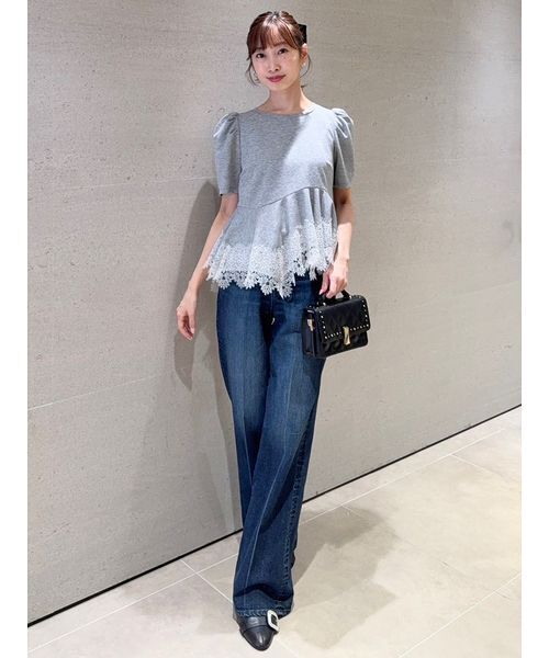 CELFORD(セルフォード)の「レーストリムペプラムカットソー(Tシャツ/カットソー・レディース・その他/ブラック/グレー/サックスブルー・F)」の22枚目の写真