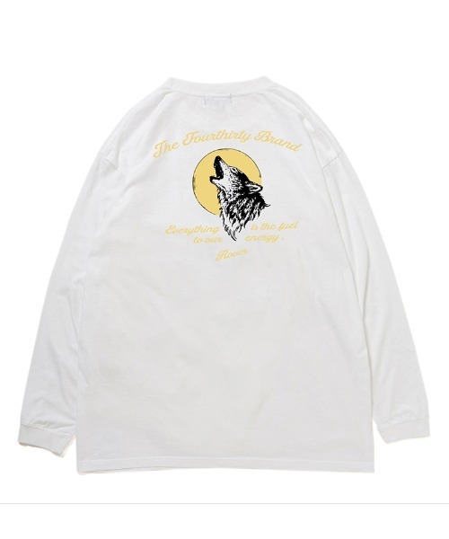 430(フォーサーティ)の「mlt5799-WOLF L-S TEE ロングスリーブTシャツ(26-200)(Tシャツ/カットソー・メンズ・ブラック/ホワイト/アッシュ/ネイビー/スミクロ/グリーン・1/2/3/0)」の2枚目の写真