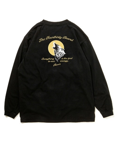 430(フォーサーティ)の「mlt5799-WOLF L-S TEE ロングスリーブTシャツ(26-200)(Tシャツ/カットソー・メンズ・ブラック/ホワイト/アッシュ/ネイビー/スミクロ/グリーン・1/2/3/0)」の1枚目の写真