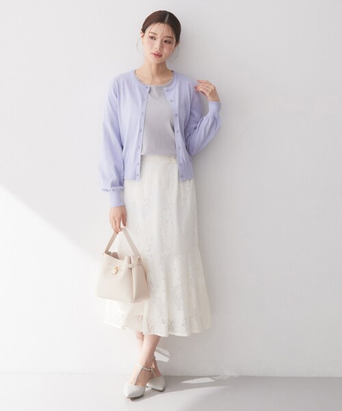 index(インデックス)の「【接触冷感/UVケア】パール調ネックタックスリーブトップス《洗濯機OK/6col》(Tシャツ/カットソー・レディース・ネイビー/オフホワイト/ライトイエロー系/グレー/ピンク系1/ベージュ系その他7・40/42/38/36)」の7枚目の写真