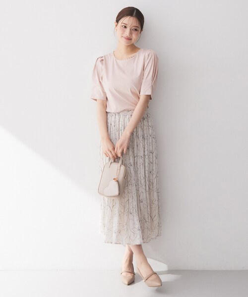 index(インデックス)の「【接触冷感/UVケア】パール調ネックタックスリーブトップス《洗濯機OK/6col》(Tシャツ/カットソー・レディース・ネイビー/オフホワイト/ライトイエロー系/グレー/ピンク系1/ベージュ系その他7・40/42/38/36)」の18枚目の写真