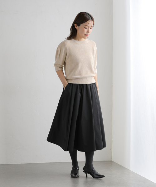 La TOTALITE(ラトータリテ)の「【洗える】ベロアコンシャスニット(ニット/セーター・レディース・ベージュ/ネイビー/ブラック・FREE)」の19枚目の写真
