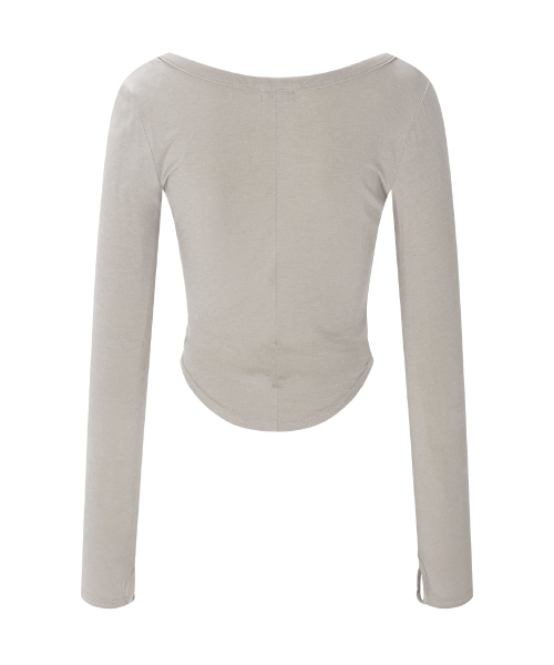 PLEASENOFOLLOW(プリーズノーフォロー)の「Deba Long Sleeve Top (Silver Grey)(Tシャツ/カットソー・レディース・その他・FREE)」の3枚目の写真