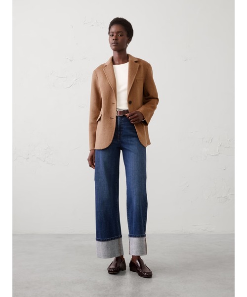 BANANA REPUBLIC FACTORY STORE(バナナリパブリック ファクトリーストア)の「BANANA REPUBLIC FACTORY STORE ダブルフェイスブレザー(その他アウター・レディース・ベージュ・XS/L/M/S)」の2枚目の写真