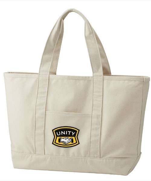 Ol' Basics(オールベーシックス)の「Ol' Basics(オール・ベーシックス) ビッグトートバッグ キャンバス シェイクハンドイラスト ロゴ プリント 鞄 BAG アメカジ メンズ レディース ユニセックス(トートバッグ・レディース・ナチュラル・FREE)」の1枚目の写真