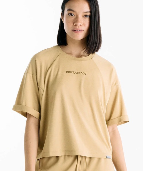 NEW BALANCE(ニューバランス)の「New Balance ニューバランス NBロゴTシャツ(Tシャツ/カットソー・レディース・ダークグレー/ブラウン/スモークピンク・S/XL/L/M)」の1枚目の写真