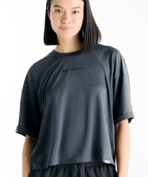 NEW BALANCE(ニューバランス)の「New Balance ニューバランス NBロゴTシャツ(Tシャツ/カットソー・レディース・ダークグレー/ブラウン/スモークピンク・S/XL/L/M)」の2枚目の写真