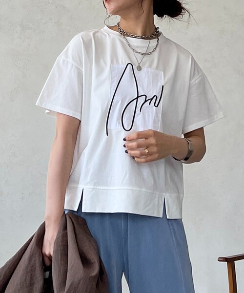 un dix cors(アンディコール)の「ART柄TEE(Tシャツ/カットソー・レディース・グレー/パープル/ブラック/ホワイト・FREE)」の5枚目の写真