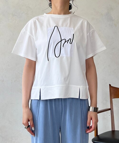 un dix cors(アンディコール)の「ART柄TEE(Tシャツ/カットソー・レディース・グレー/パープル/ブラック/ホワイト・FREE)」の11枚目の写真