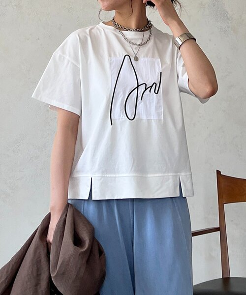 un dix cors(アンディコール)の「ART柄TEE(Tシャツ/カットソー・レディース・グレー/パープル/ブラック/ホワイト・FREE)」の18枚目の写真