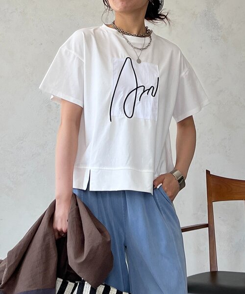 un dix cors(アンディコール)の「ART柄TEE(Tシャツ/カットソー・レディース・グレー/パープル/ブラック/ホワイト・FREE)」の20枚目の写真
