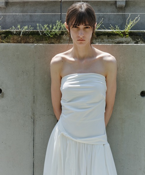 tageechita（タジチタ）の「【tageechita】サイドタイ ドレープベアロングワンピース（ワンピース・レディース・アイボリー/ブラック・S/M/L）」の9枚目の写真