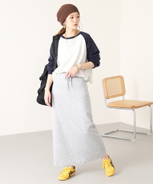 laulea(ラウレア)の「laulea ダンボールニットナロースカート(スカート・レディース・グレー/ダークグレー/ブラック・L/M)」の19枚目の写真