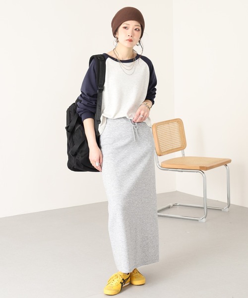 laulea(ラウレア)の「laulea ダンボールニットナロースカート(スカート・レディース・グレー/ダークグレー/ブラック・L/M)」の20枚目の写真