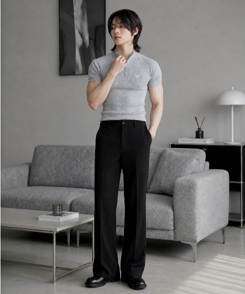 Otte(オッテ)の「ワンポイントハーフジップトップス(Tシャツ/カットソー・メンズ・グレー/ブラック・MEDIUM/LARGE)」の8枚目の写真