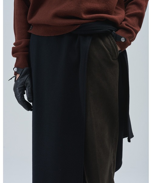 BED J.W. FORD（ベッドフォード）の「Lap robe ver.2（スカート・メンズ・ブラック/イエロー/ブラック×ホワイト・0）」の15枚目の写真