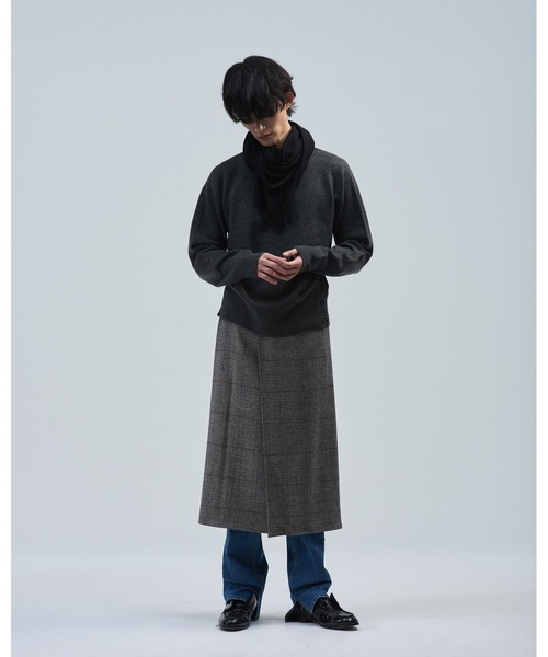 BED J.W. FORD（ベッドフォード）の「Lap robe ver.2（スカート・メンズ・ブラック/イエロー/ブラック×ホワイト・0）」の16枚目の写真