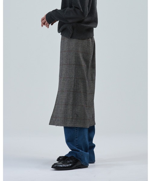 BED J.W. FORD（ベッドフォード）の「Lap robe ver.2（スカート・メンズ・ブラック/イエロー/ブラック×ホワイト・0）」の17枚目の写真