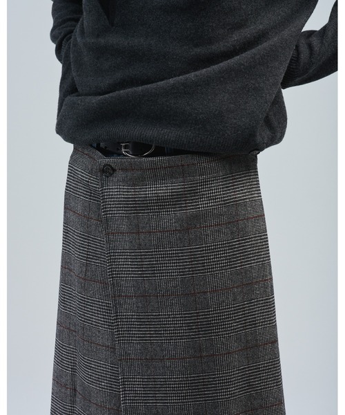 BED J.W. FORD（ベッドフォード）の「Lap robe ver.2（スカート・メンズ・ブラック/イエロー/ブラック×ホワイト・0）」の5枚目の写真