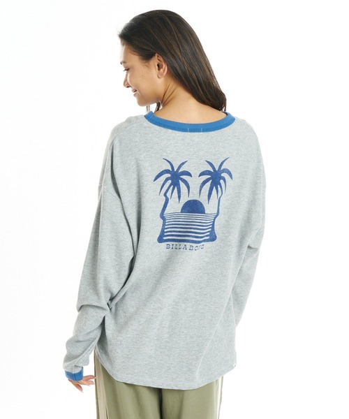 BILLABONG(ビラボン)の「BILLABONG ウィメンズ SURF CAMP LE SURF LE LOVE LS TEE ロンT 【2026年秋冬モデル】/ビラボンワッフル長袖ロンT(Tシャツ/カットソー・レディース・アイボリー/イエロー系その他/グレー・LARGE/MEDIUM)」の11枚目の写真