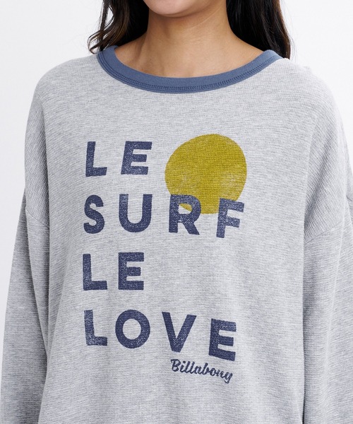 BILLABONG(ビラボン)の「BILLABONG ウィメンズ SURF CAMP LE SURF LE LOVE LS TEE ロンT 【2026年秋冬モデル】/ビラボンワッフル長袖ロンT(Tシャツ/カットソー・レディース・アイボリー/イエロー系その他/グレー・LARGE/MEDIUM)」の12枚目の写真