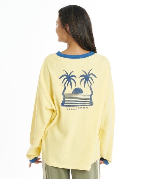 BILLABONG(ビラボン)の「BILLABONG ウィメンズ SURF CAMP LE SURF LE LOVE LS TEE ロンT 【2026年秋冬モデル】/ビラボンワッフル長袖ロンT(Tシャツ/カットソー・レディース・アイボリー/イエロー系その他/グレー・LARGE/MEDIUM)」の7枚目の写真