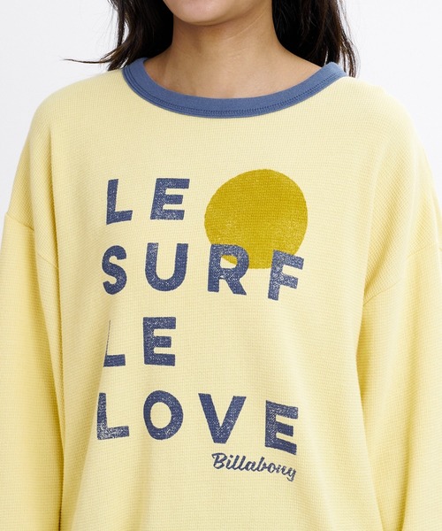 BILLABONG(ビラボン)の「BILLABONG ウィメンズ SURF CAMP LE SURF LE LOVE LS TEE ロンT 【2026年秋冬モデル】/ビラボンワッフル長袖ロンT(Tシャツ/カットソー・レディース・アイボリー/イエロー系その他/グレー・LARGE/MEDIUM)」の8枚目の写真