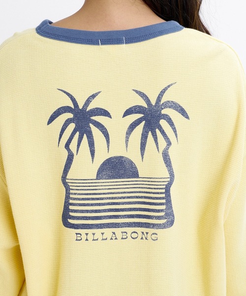 BILLABONG(ビラボン)の「BILLABONG ウィメンズ SURF CAMP LE SURF LE LOVE LS TEE ロンT 【2026年秋冬モデル】/ビラボンワッフル長袖ロンT(Tシャツ/カットソー・レディース・アイボリー/イエロー系その他/グレー・LARGE/MEDIUM)」の4枚目の写真